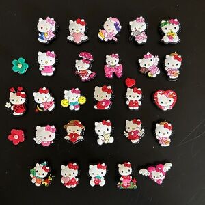 Hello Kitty and Flower Shoe Charms • 28 piece set